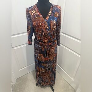 Multicolor Wrap Dress